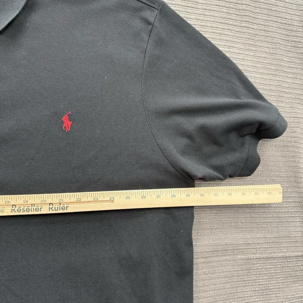 Polo Ralph Lauren Polo Shirt Men 4XB Black Cotton Golf Golfing Preppy Casual.